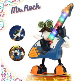 Robot dansant pour enfants, Mr rock interactif portable, lumières LED, musique avec Boutons==روبوت راقص للأطفال، مستر روك تفاعلي محمول، أضواء LED، موسيقى مع أزرار