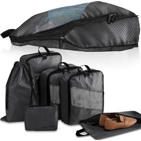 Lot de 6 sacs de voyage et compression extensibles pour valises