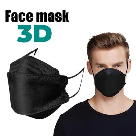 Lot de 20Pcs Bavettes 3D FFP2 à Quatre couches -  علبة كمامات سوداء عالية الجودة