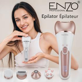 Épilateur sans fil Enzo Wet & Dry avec 10 accessoires – مزيل شعر للنساء