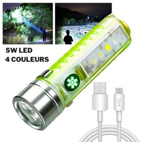 Mini lampe de poche LED multifonction super lumineuse avec aimant == مصباح LED صغير متعدد الوظائف فائق السطوع مع مغناطيس