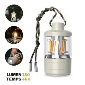 Lanterne Led Portable d'extérieur avec chargement de Type C, Power Bank,  lampe de tente, fonction batterie externe == فانوس LED محمول في الهواء الطلق مع وظيفة بنك الطاقة لشحن مصباح الخيمة من النوع