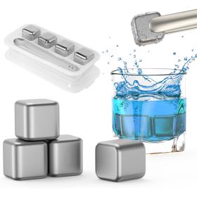 Pierres de glaçons réutilisables en acier inoxydable pour votre boisson – مكعبات الثلج للتبريد لمدة طويلة