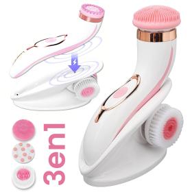 CNAIER Brosse Nettoyante Visage en Profondeur avec 3 embouts – جهاز تنظيف البشرة بعمق