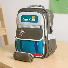 Sac à Dos pour Enfants avec Trousse Assortie Vert – حقيبة ظهر مدرسية للأطفال مع مقلمة أخضر