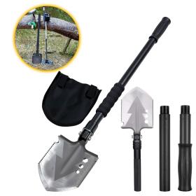 Pelle en ‎acier à haute teneur en carbone avec 3 Combinaisons de Longueur et outil de mesure – مجرفة متعددة الإستعمالات