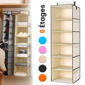 Organisateur de garde-robe pour le ranger des vêtements 6 étagères – علاقة لتنظيم الملابس في الخزانة