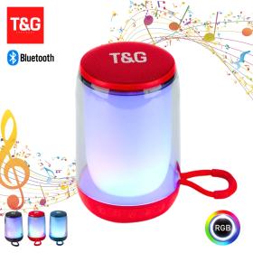T&G Haut-parleur Bluetooth 5.3 à pulsation d'ambiance LED RGB==مكبر صوت T&G Bluetooth 5.3 مع نبض RGB LED