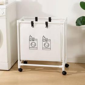 Panier à linge sur roulettes pour vêtements sales en salle de bain – سلة تجميع الملابس الغسيل