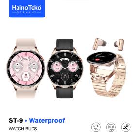 Smartwatch étanche Haino Teko ST-9 avec 3 paires de bracelets et écouteurs intégré – ساعة ذكية أصلية