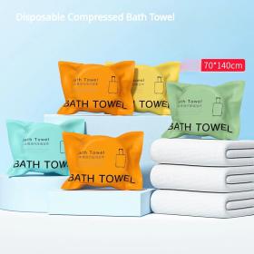Serviettes de bain compressées épaisses en coton non tissé Pour voyages ou déplacement==مناشف حمام مضغوطة من القطن السميك غير المنسوج للسفر أو السفر