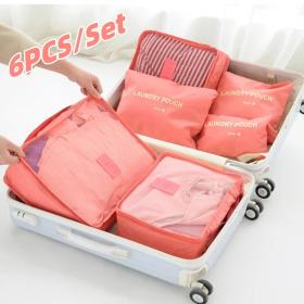Ensemble de 6 Pcs Sacs de rangement Cube de voyage laundry Pouch == مجموعة من 6 قطع أكياس تخزين، حقيبة غسيل للسفر