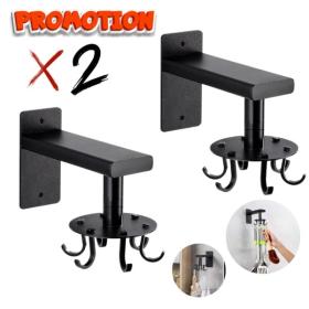 Pack 2 Support de rangement rotatif 360 a 8 crochets en acier inoxydable==عبوة من 2 رف تخزين دوار 360 درجة مع 8 خطافات من الفولاذ المقاوم للصدأ