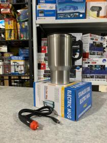 Thermos electrique chauffant pour voiture avec prise Allume Cigare Chauffe Eau,Thé,Café == ترمس كهربائي للسيارة مع مقبس ولاعة السجائر وسخان الماء والشاي والقهوة