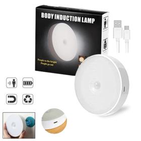 Lampe LED intelligente à capteur de mouvement sans fil Rechargeable == مصباح LED ذكي مزود بمستشعر حركة لاسلكي قابل لإعادة الشحن