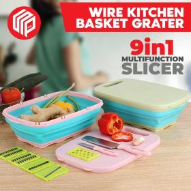 9IN1 Planche à découper les légumes multifonctionnel ensemble panier pliant en plastique==9IN1 مجموعة ألواح تقطيع الخضار متعددة الوظائف سلة بلاستيكية قابلة للطي