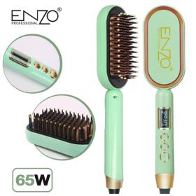 ENZO PROFESSIONAL Brosse Lissante Electrique Professional En Céramique == فرشاة تمليس كهربائية احترافية من السيراميك