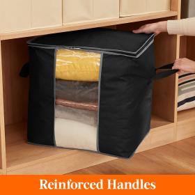 Sacs de rangement pour couette et vêtements 90L (1pcs) Noire == أكياس تخزين اللحاف والملابس