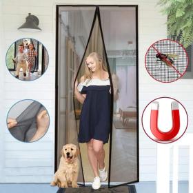 Moustiquaire rideau pour porte avec fermeture magnétique 100x210cm == ستارة ناموسية للباب مع إغلاق مغناطيسي