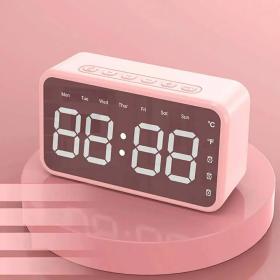 Réveil intelligente sans fil Bluetooth haut-parleur LED FM,AUX ,TF == ساعة منبه ذكية ومكبر صوت بلوتوث لاسلكي