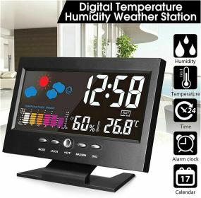 Station Météo intelligente multifonction affichage numérique == شاشة رقمية لمحطة الطقس الذكية متعددة الوظائف