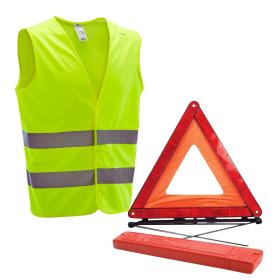 Kit de Sécurité Triangle Et Gilet De Signalisation De Secours==مجموعة أدوات السلامة المثلثة وسترة إشارات الطوارئ
