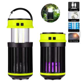 lampe anti-moustiques rechargeable de camping 3en1 à énergie solaire IP65==IP65 بالطاقة الشمسية 3in1 مصباح التخييم البعوض القاتل القابل لإعادة الشحن