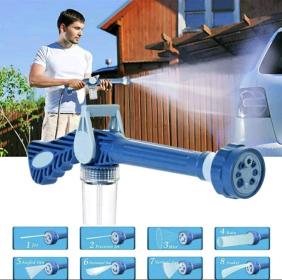 Pistolet de pulvérisation d'eau de lavage de voiture multifonction 8en1==8in1 مسدس رش الماء متعدد الوظائف لغسيل السيارات
