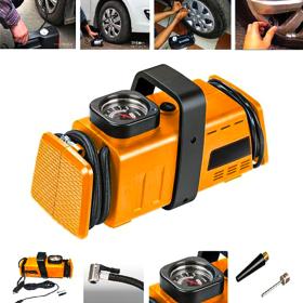 Compresseur d’aire a double adaptateur 220v/12v- 200psi - Orange == ضاغط هواء بمحول مزدوج