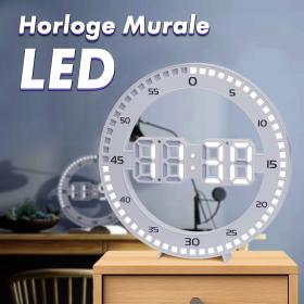 Horloge Murale et Réveil Affichage des Chiffres LED == ساعة حائط وساعة منبه مع عرض الأرقام
