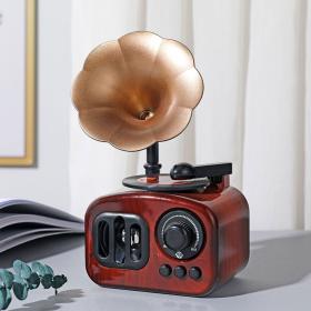Boîte à musique rétro en bois, phonographe pour maison, Table classique == صندوق الموسيقى الخشبي القديم الفونوغراف لطاولة المنزل الكلاسيكية